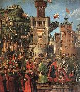 CARPACCIO, Vittore Departure of the Pilgrims (detail) sdf oil painting artist